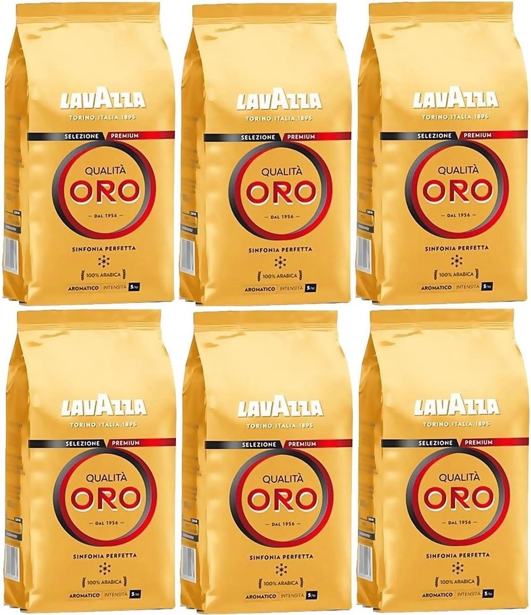 Lavazza Qualita Oro Koffiebonen - 6 X 1 Kg 3 Lavazza Qualita Oro Koffiebonen - 6 X 1 Kg