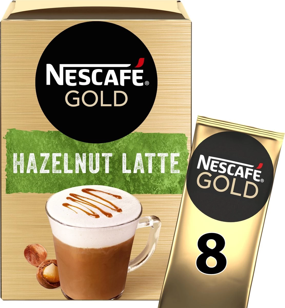 Nescafé Gold Hazelnoot Latte Oploskoffie - 6 Doosjes à 8 Zakjes 5 Nescafé Gold Hazelnoot Latte Oploskoffie - 6 Doosjes à 8 Zakjes - Afbeelding 3