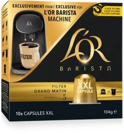 L'OR BARISTA XXL Filter Grand Matin (5) - 5 X 10 Koffiecups -Koffie Kunst 1115x1200