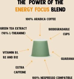 Cupplement Energy/Focus Blend Dark Roast Espresso - 10 Nespresso Koffiecups - Koffie Met Vitamines, Extra Cafeïne En Superfoods - Duurzame Biologische Afbreekbare Koffie Capsules 13 Cupplement Energy/Focus Blend Dark Roast Espresso - 10 Nespresso Koffiecups - Koffie Met Vitamines, Extra Cafeïne En Superfoods - Duurzame Biologische Afbreekbare Koffie Capsules -Koffie Kunst 1125x1200