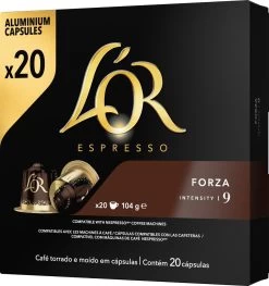 L'OR Espresso Forza Koffiecups - Intensiteit 9/12 - 10 X 20 Capsules 24 L'OR Espresso Forza Koffiecups - Intensiteit 9/12 - 10 X 20 Capsules -Koffie Kunst 1128x1200 2