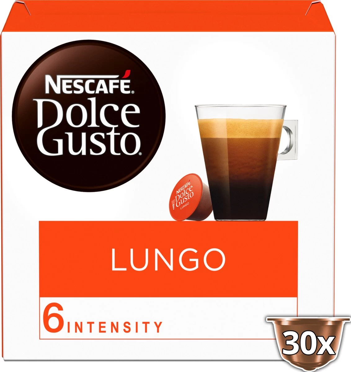 Nescafé Dolce Gusto Lungo Capsules - 90 Koffiecups 6 Nescafé Dolce Gusto Lungo Capsules - 90 Koffiecups - Afbeelding 4