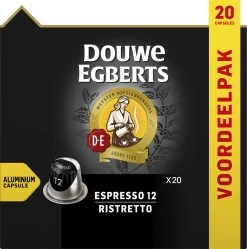 Douwe Egberts Espresso Ristretto (12) - 10 X 20 Koffiecups 14 Douwe Egberts Espresso Ristretto (12) - 10 X 20 Koffiecups -Koffie Kunst 1189x1200 1