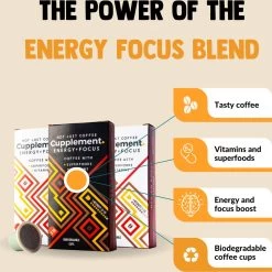 Cupplement Energy/Focus Blend Dark Roast Espresso - 10 Nespresso Koffiecups - Koffie Met Vitamines, Extra Cafeïne En Superfoods - Duurzame Biologische Afbreekbare Koffie Capsules 10 Cupplement Energy/Focus Blend Dark Roast Espresso - 10 Nespresso Koffiecups - Koffie Met Vitamines, Extra Cafeïne En Superfoods - Duurzame Biologische Afbreekbare Koffie Capsules -Koffie Kunst 1198x1200 9