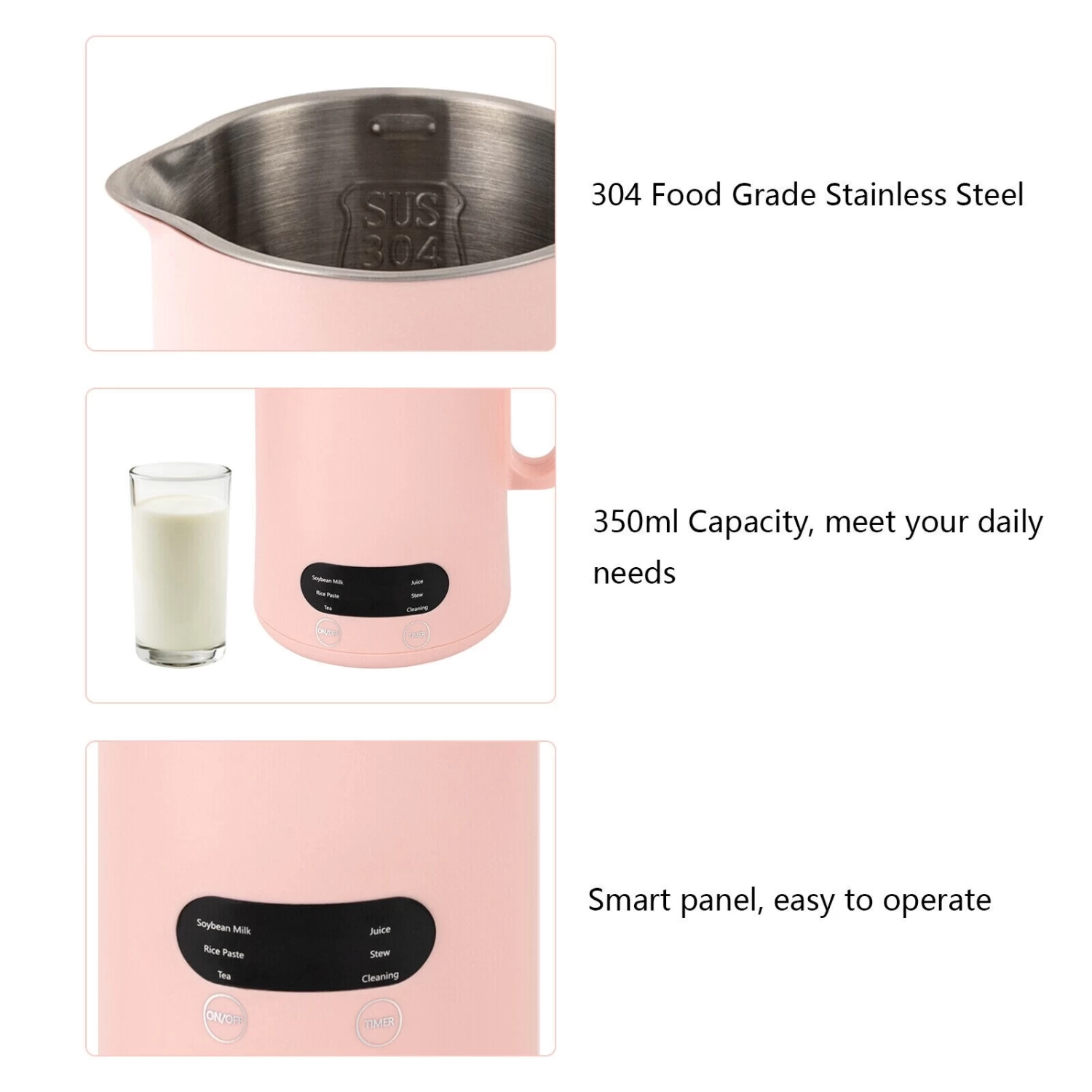 11OZ Juicer Soy Milk Machine With And Blade Automatic 15 11OZ Juicer Soy Milk Machine With And Blade Automatic - Afbeelding 13