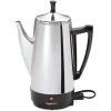 12 Cup Stainless Steel Perk Brews Great Tasting Coffee Rich Hot And Fast Easy Cleaning