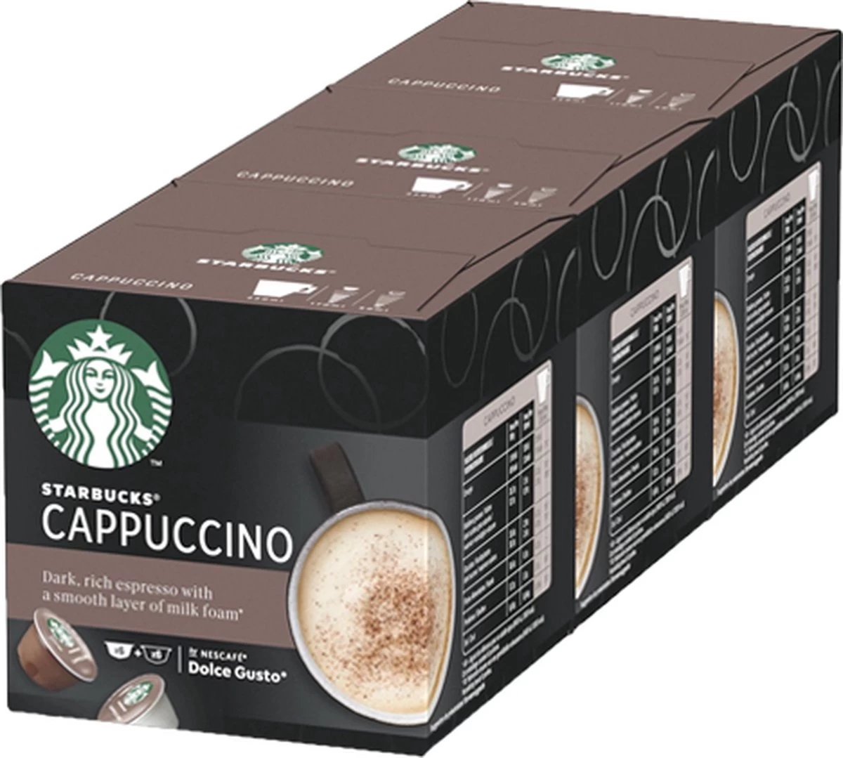 Starbucks By Dolce Gusto Cappuccino Capsules - 36 Koffiecups 3 Starbucks By Dolce Gusto Cappuccino Capsules - 36 Koffiecups