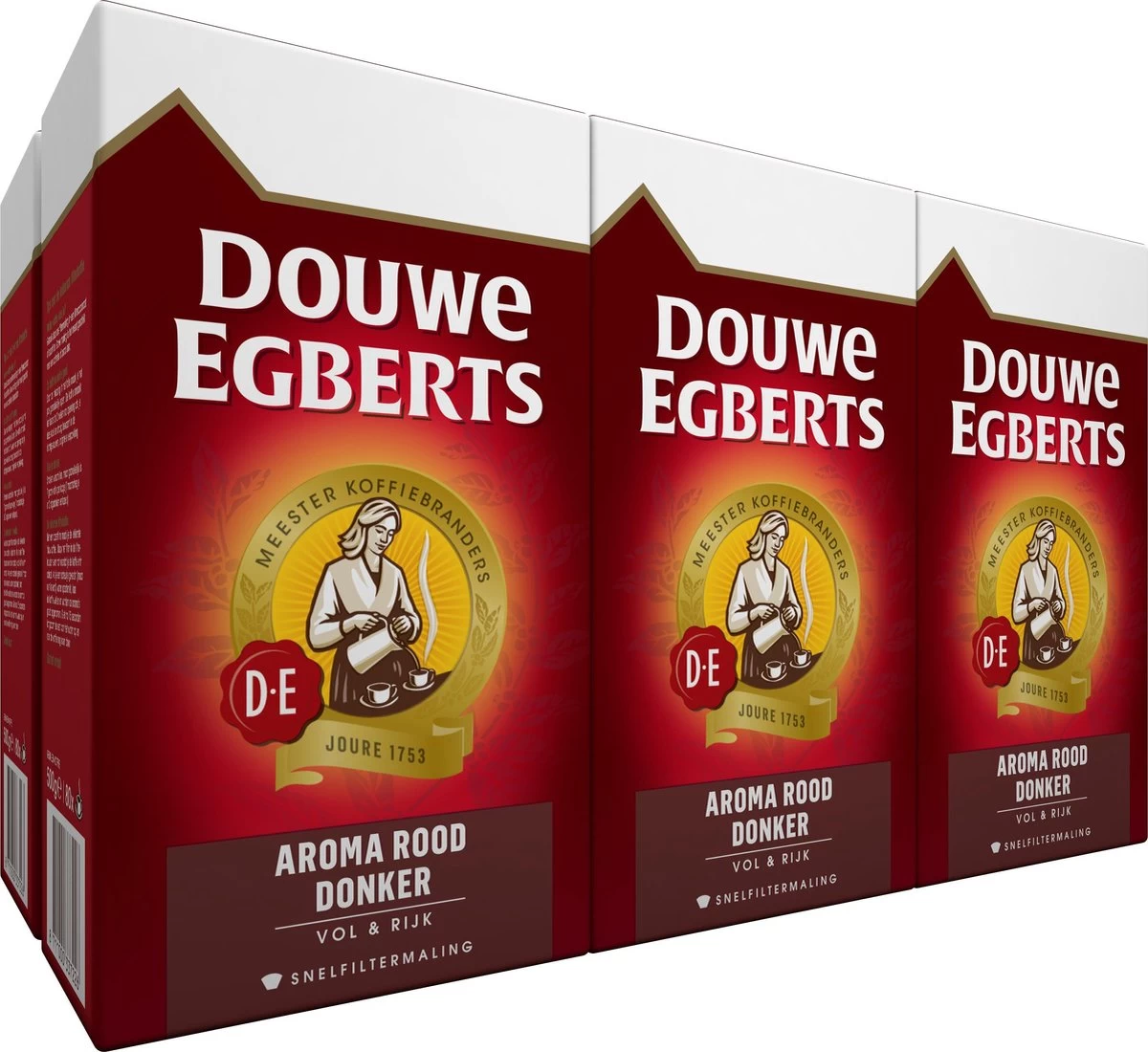 Douwe Egberts Aroma Rood Donker Filterkoffie - 6 X 500 Gram