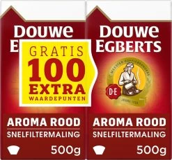 Douwe Egberts Aroma Rood Filterkoffie - Dubbelpak 6 X 1000 Gram -Koffie Kunst 1200x1121