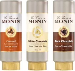 Monin Dessert Topping Dark Chocolate - 50 Cl -Koffie Kunst 1200x1146