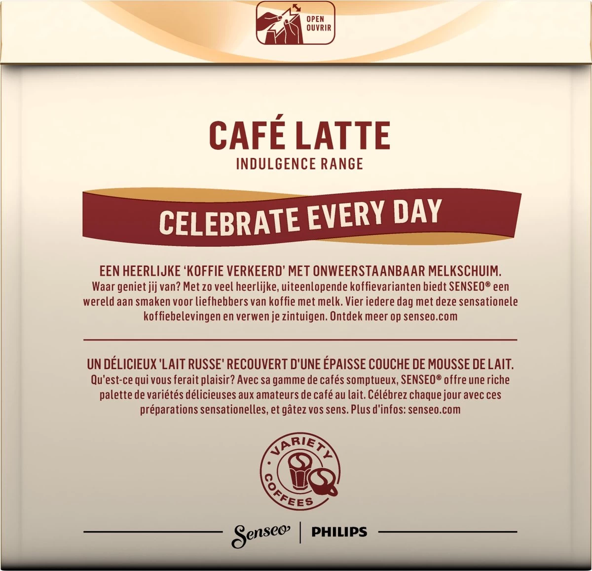 Senseo Café Latte Koffiepads - 2/9 Intensiteit - 4 X 8 Pads 4 Senseo Café Latte Koffiepads - 2/9 Intensiteit - 4 X 8 Pads - Afbeelding 2