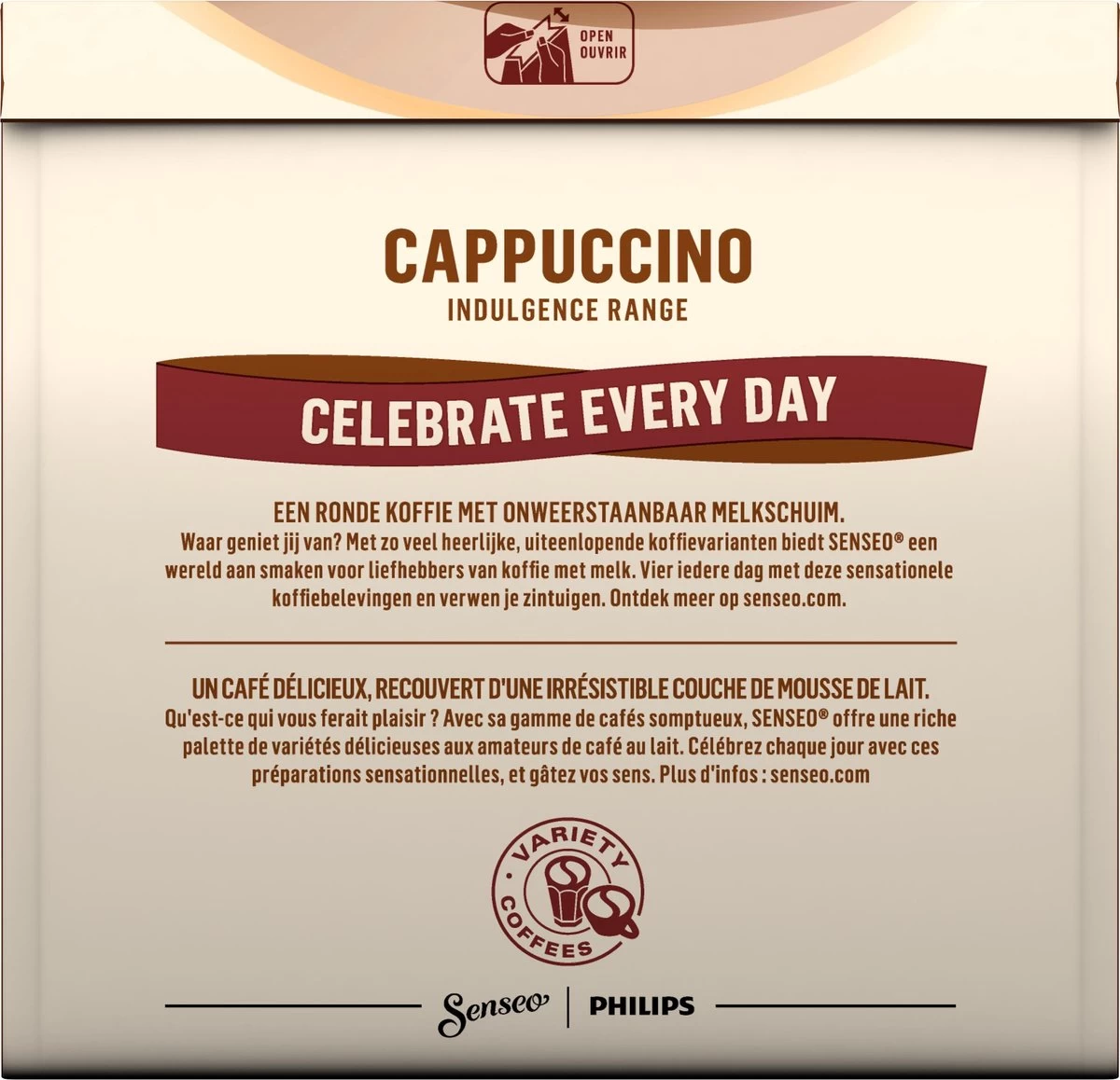 Senseo Cappuccino Koffiepads - 2/9 Intensiteit - 10 X 8 Pads 4 Senseo Cappuccino Koffiepads - 2/9 Intensiteit - 10 X 8 Pads - Afbeelding 2