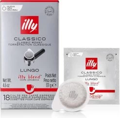 Illy - E.S.E. Servings Classico Lungo 12 X 18 Stuks 7 Illy - E.S.E. Servings Classico Lungo 12 X 18 Stuks -Koffie Kunst 1200x1182