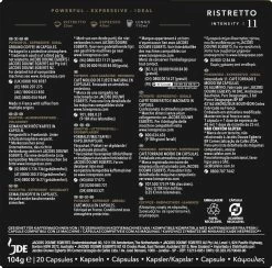 L'OR Espresso Ristretto Koffiecups - Intensiteit 11/12 - 10 X 20 Capsules -Koffie Kunst 1200x1186 2