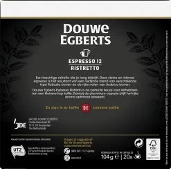 Douwe Egberts Espresso Ristretto (12) - 10 X 20 Koffiecups 11 Douwe Egberts Espresso Ristretto (12) - 10 X 20 Koffiecups -Koffie Kunst 1200x1186 8