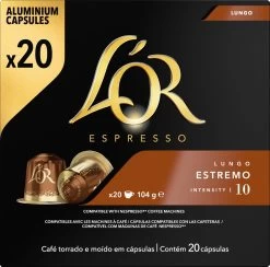 L'OR Lungo Estremo (10) - 10 X 20 Koffiecups -Koffie Kunst 1200x1187 5