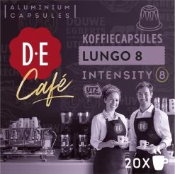 Douwe Egberts D.E Café Lungo Koffiecups - Intesiteit 8/12 - 10 X 20 Capsules -Koffie Kunst 1200x1189 2