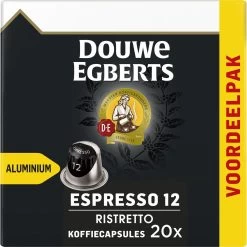 Douwe Egberts Espresso Ristretto (12) - 10 X 20 Koffiecups 10 Douwe Egberts Espresso Ristretto (12) - 10 X 20 Koffiecups -Koffie Kunst 1200x1200 230