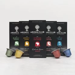 Aroma Club - Proefpakket Nespresso Compatible Capsules (100 St.) - 5 Smaken - Espresso & Lungo - 100% Aluminium Koffiecups -Koffie Kunst 1200x1200 71