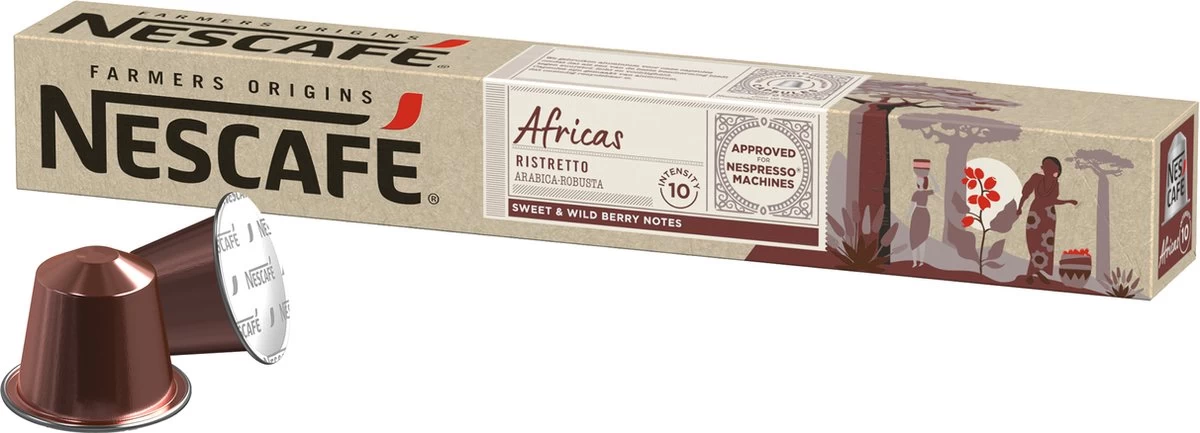 Nescafé Farmers Origins Africas Ristretto Capsules - 120 Koffiecups 4 Nescafé Farmers Origins Africas Ristretto Capsules - 120 Koffiecups - Afbeelding 2