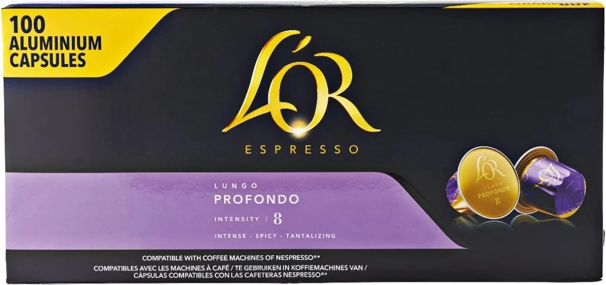 L'Or Espresso Profondo Koffiecups - 10 X 10 Stuks 4 L'Or Espresso Profondo Koffiecups - 10 X 10 Stuks - Afbeelding 2