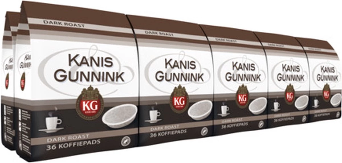 Kanis & Gunnink Dark Roast Koffiepads - 10 X 36 Pads 3 Kanis & Gunnink Dark Roast Koffiepads - 10 X 36 Pads