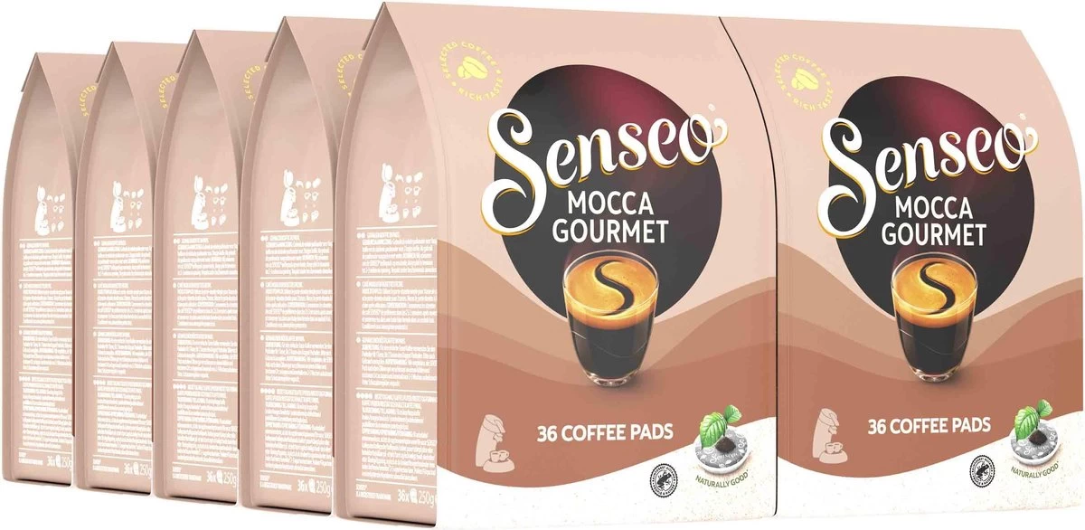 Senseo Mocca Gourmet Koffiepads - 4/9 Intensiteit - 10 X 36 Pads 3 Senseo Mocca Gourmet Koffiepads - 4/9 Intensiteit - 10 X 36 Pads