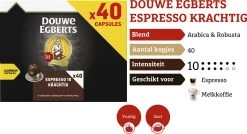 Douwe Egberts Espresso Krachtig (10) - 5 X 40 Koffiecups -Koffie Kunst 1200x653
