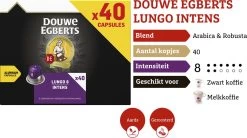 Douwe Egberts Lungo Intens (8) - 5 X 40 Koffiecups -Koffie Kunst 1200x672 1