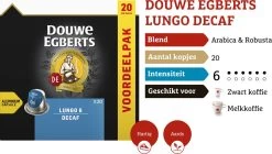 Douwe Egberts Lungo Decaf (6) - 10 X 20 Koffiecups 12 Douwe Egberts Lungo Decaf (6) - 10 X 20 Koffiecups -Koffie Kunst 1200x681