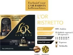 L'OR BARISTA XXL Ristretto (11) - 5 X 10 Koffiecups 18 L'OR BARISTA XXL Ristretto (11) - 5 X 10 Koffiecups -Koffie Kunst 1200x896