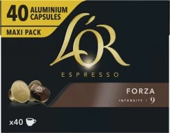 L'OR Espresso Forza Koffiecups - Intensiteit 9/12 - 4 X 40 Capsules 11 L'OR Espresso Forza Koffiecups - Intensiteit 9/12 - 4 X 40 Capsules -Koffie Kunst 1200x942 1