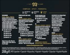 L'OR Lungo Estremo Koffiecups - Intensiteit 10/12 - 4 X 40 Capsules -Koffie Kunst 1200x942 3