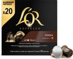 L'OR Espresso Forza Koffiecups - Intensiteit 9/12 - 10 X 20 Capsules 18 L'OR Espresso Forza Koffiecups - Intensiteit 9/12 - 10 X 20 Capsules -Koffie Kunst 1200x968