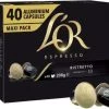 L'OR Espresso Ristretto 40 Stuks -Koffie Kunst 1200x992 2