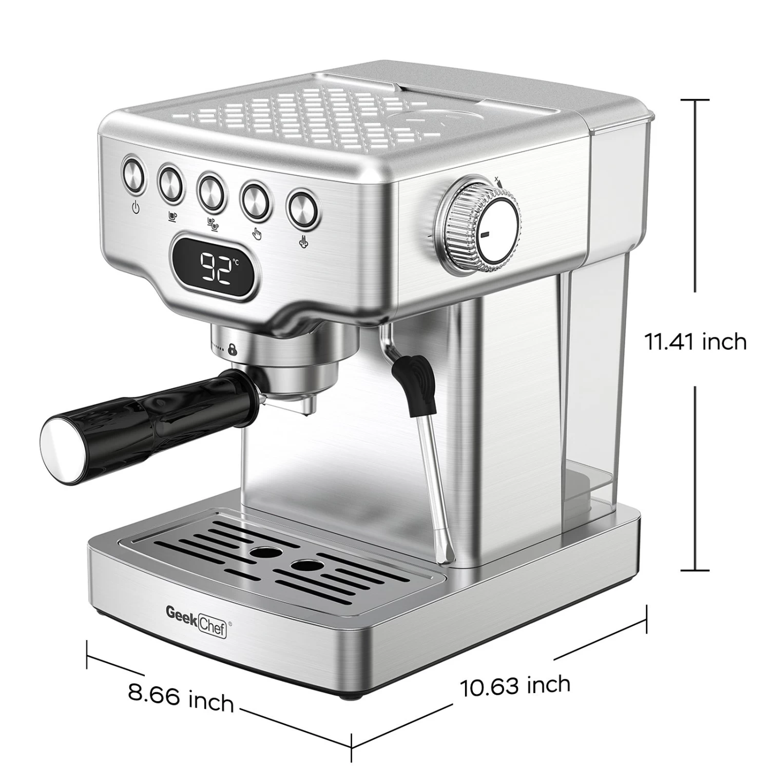 20 Bar Espresso Machine With Milk Frother For Latte 5 20 Bar Espresso Machine With Milk Frother For Latte - Afbeelding 3