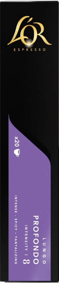 L'OR Lungo Profondo Koffiecups - Intensiteit 8/12 - 4 X 40 Capsules -Koffie Kunst 251x1200 2