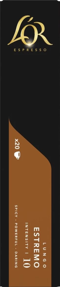 L'OR Lungo Estremo (10) - 10 X 20 Koffiecups -Koffie Kunst 253x1200 5