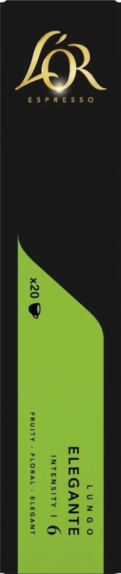 L'OR Lungo Elegante Koffiecups - Intensiteit 6/12 - 10 X 20 Capsules -Koffie Kunst 253x1200 6