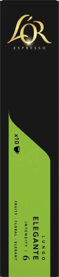 L'OR Lungo Elegante Koffiecups - Intensiteit 6/12 - 10 X 10 Capsules 15 L'OR Lungo Elegante Koffiecups - Intensiteit 6/12 - 10 X 10 Capsules -Koffie Kunst 255x1200