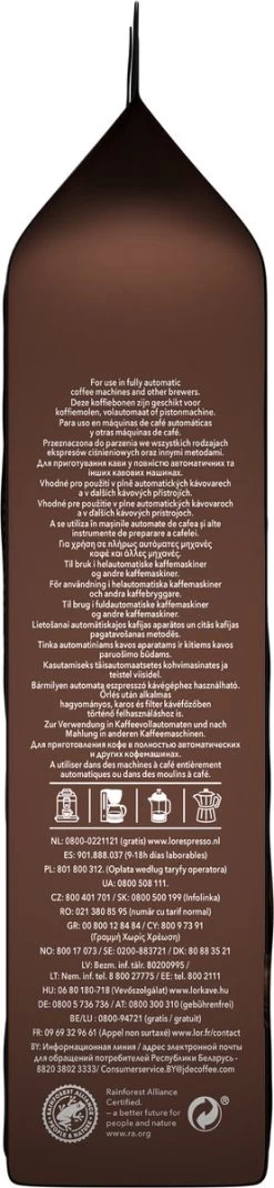 L'OR Espresso Forza Koffiebonen (9) - 4 X 500 Gram -Koffie Kunst 277x1200