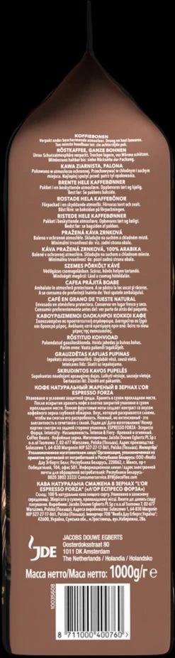 L'OR Forza Koffiebonen (9) - 4x 1000 Gram 9 L'OR Forza Koffiebonen (9) - 4x 1000 Gram -Koffie Kunst 320x1200