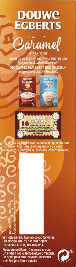 Douwe Egberts Verwenkoffie Latte Caramel Oploskoffie - 5 X 8 Zakjes 19 Douwe Egberts Verwenkoffie Latte Caramel Oploskoffie - 5 X 8 Zakjes -Koffie Kunst 343x1200 7