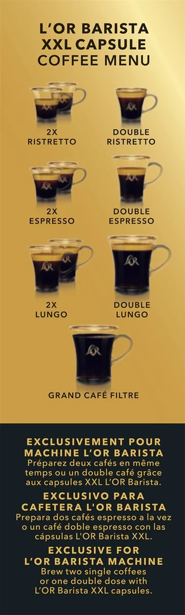 L'OR BARISTA XXL Ristretto (11) - 5 X 10 Koffiecups 6 L'OR BARISTA XXL Ristretto (11) - 5 X 10 Koffiecups - Afbeelding 4