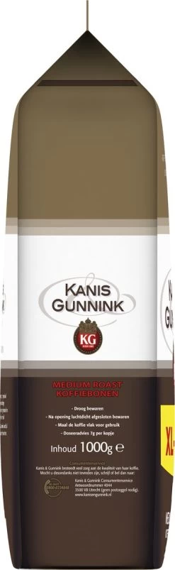 Kanis & Gunnink Medium Roast Koffiebonen - 4 X 1000 Gram - Voordeelverpakking 11 Kanis & Gunnink Medium Roast Koffiebonen - 4 X 1000 Gram - Voordeelverpakking -Koffie Kunst 369x1200