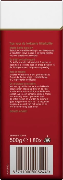 Douwe Egberts Aroma Rood Filterkoffie - 6 X 500 Gram -Koffie Kunst 420x1200 2