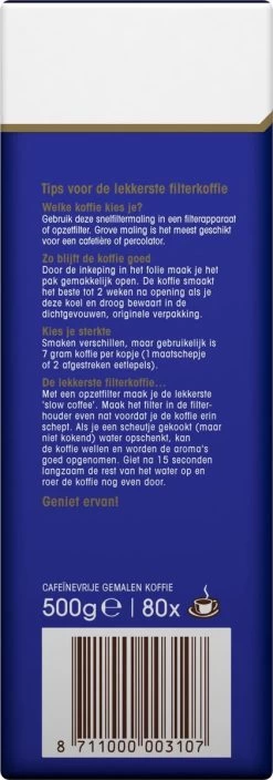 Douwe Egberts Decafé Filterkoffie - 6 X 500 Gram 14 Douwe Egberts Decafé Filterkoffie - 6 X 500 Gram -Koffie Kunst 421x1200 4