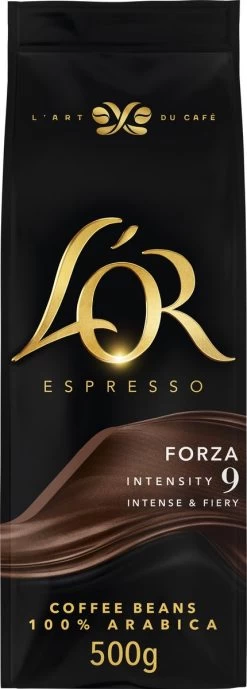 L'OR Espresso Forza Koffiebonen (9) - 4 X 500 Gram -Koffie Kunst 430x1200