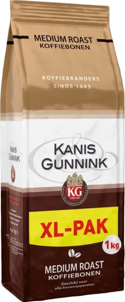 Kanis & Gunnink Medium Roast Koffiebonen - 4 X 1000 Gram - Voordeelverpakking 13 Kanis & Gunnink Medium Roast Koffiebonen - 4 X 1000 Gram - Voordeelverpakking -Koffie Kunst 497x1200