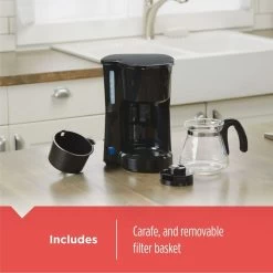 5-Cup Coffee Maker, Compact Design, Black -Koffie Kunst 5 Cup Coffee Maker2C Compact Design2C Black 4